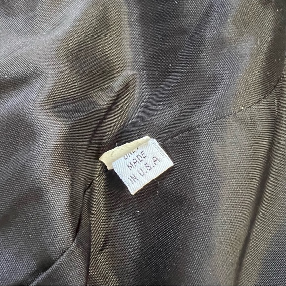 DIOR Vintage LORO PIANA Sz 6 Womens Lambswool Black Gold Pea Trench Coat - Picture 10 of 12